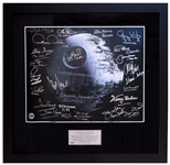 "Star Wars 20 x 16 Photo Signed by 23 of the Cast -- Many With Personal Notes Such as Carrie Fisher Writing I know...Did you? -- With Becket COA for All Signatures